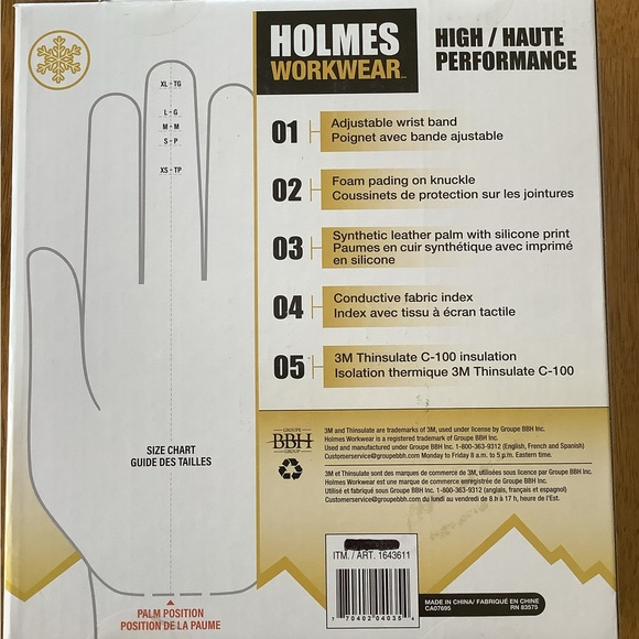 Holmes Workwear WINTER GLOVES , 2 Pairs , BRAND NEW 🧤 - Picture 2 of 3